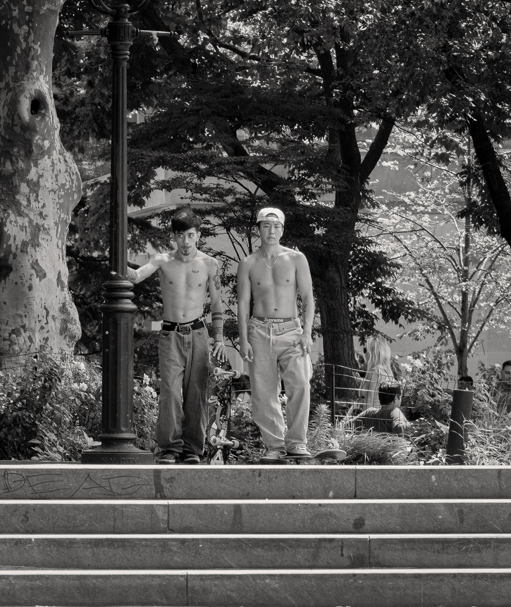 Christoph Radke, New York City, Washington Square, skaters, 2022